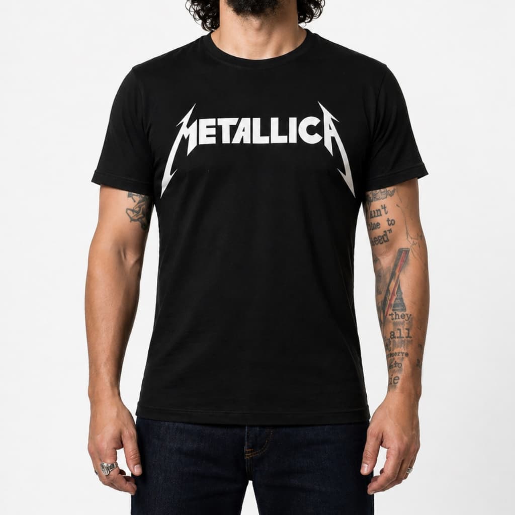 Camiseta Banda Rock Metallica Iron Maidein ACDC Megadeth Pantera Black Sabbath Motorhead Linkin Park