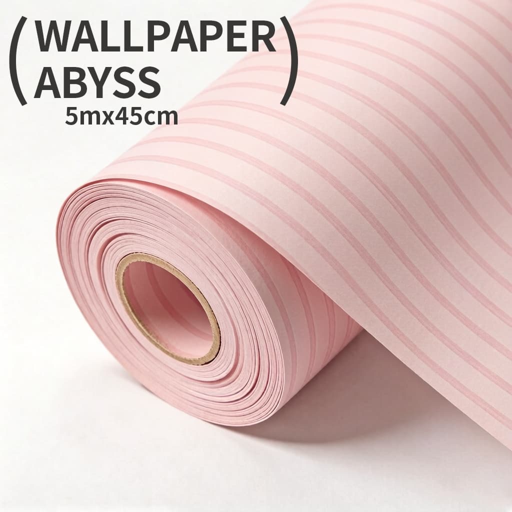 Papel Adesivo Ripado Rosa Claro 5m x 45cm, Autoadesivo, Removível, Ideal para Quarto Infantil, Closet e Móveis