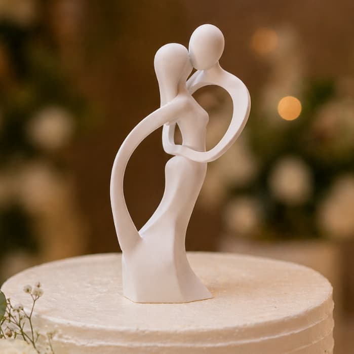 Topo de Bolo Decoração Casal Romântico Moderno Arte Decorativa Personalizado