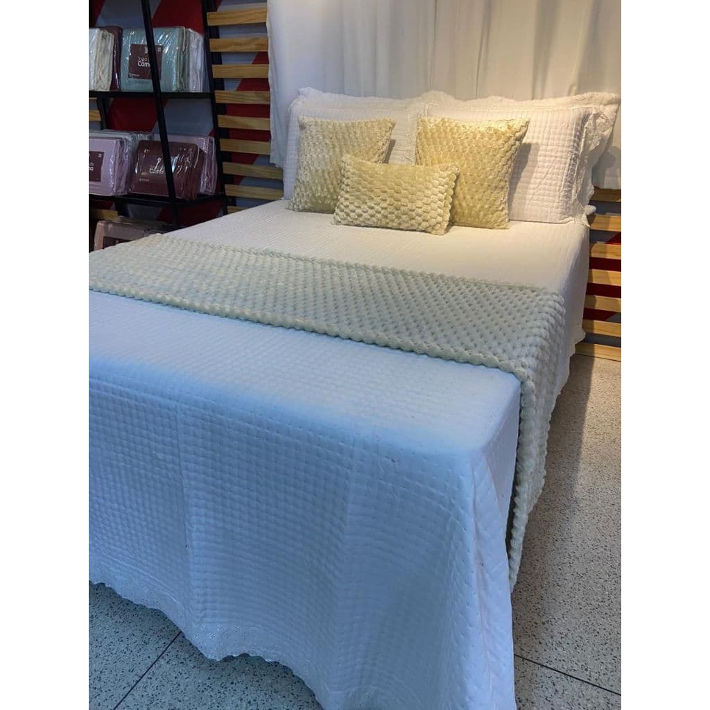 KIT PESEIRA PARA CAMA E SOFÁ 4 PEÇAS  ACONCHEGO Softcase Aveludada