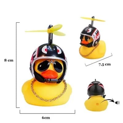 PATINHO COM CAPACETE DECORATIVO CARRO MOTO BICICLETA ACESSORIO DIVERTIDO ESTILO TOP