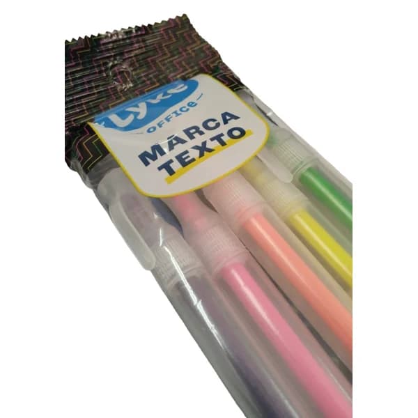 Caneta Marca Texto Neon Fluorescentes 5 Unidades LYKE