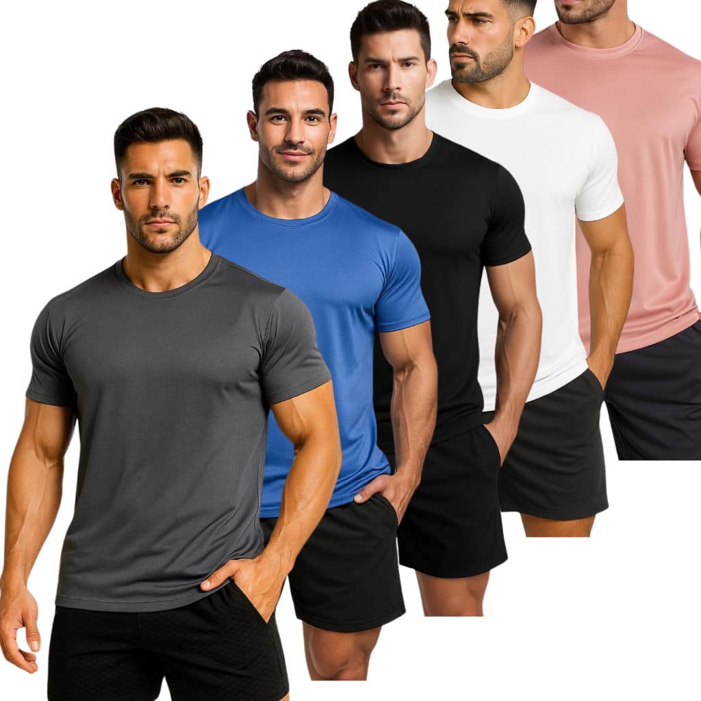 Kit 5 Camisetas Masculinas Dry Fit Academia Fitness Treino Leve Confortável Premium