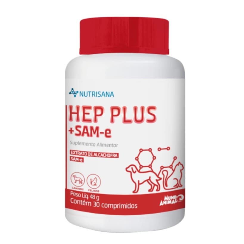 Hep Plus + Same 30 Comprimidos - Nutrisana Para Cães e Gat