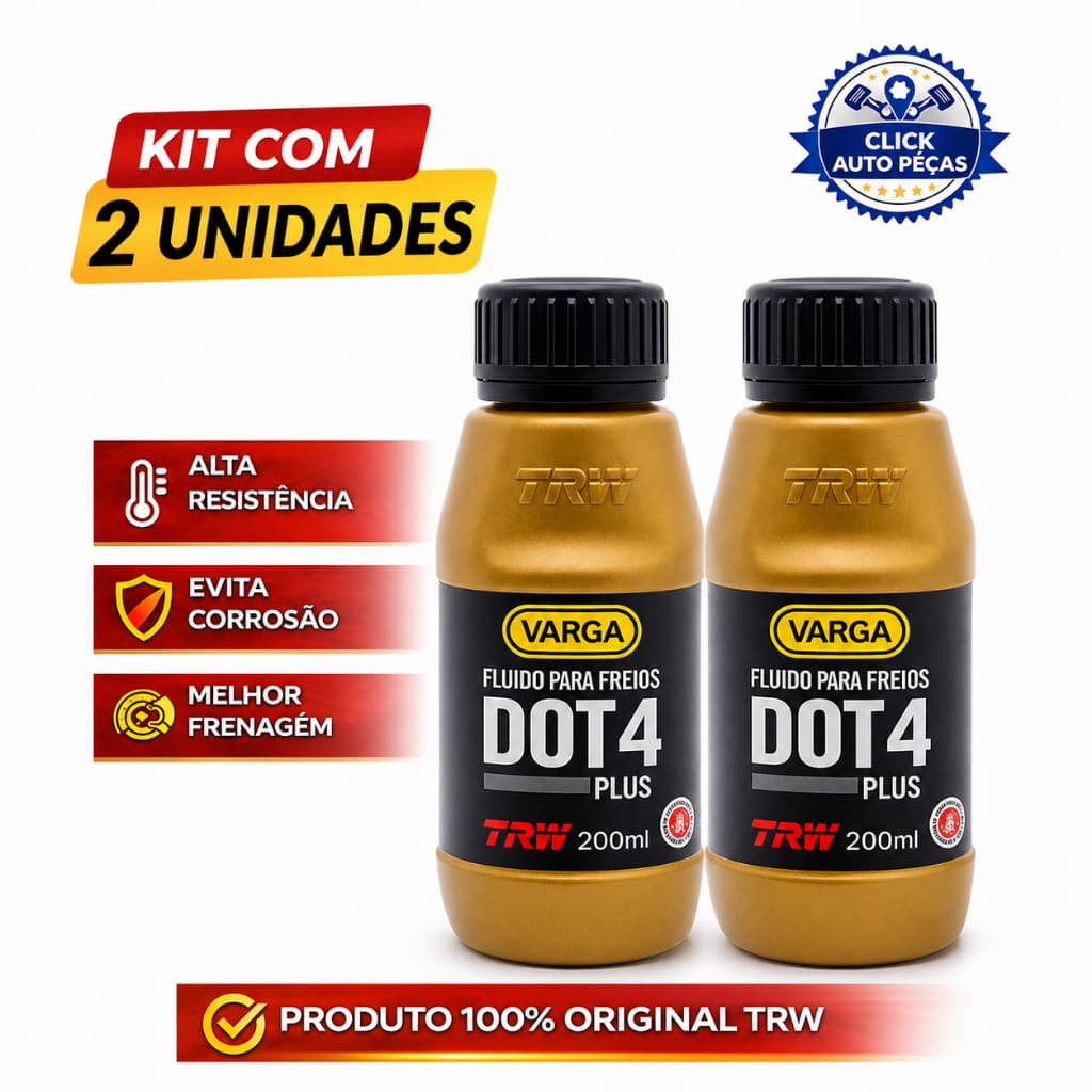 Kit 2 Fluido de Freio Varga DOT 4 200ml TRW Original Alta Performance