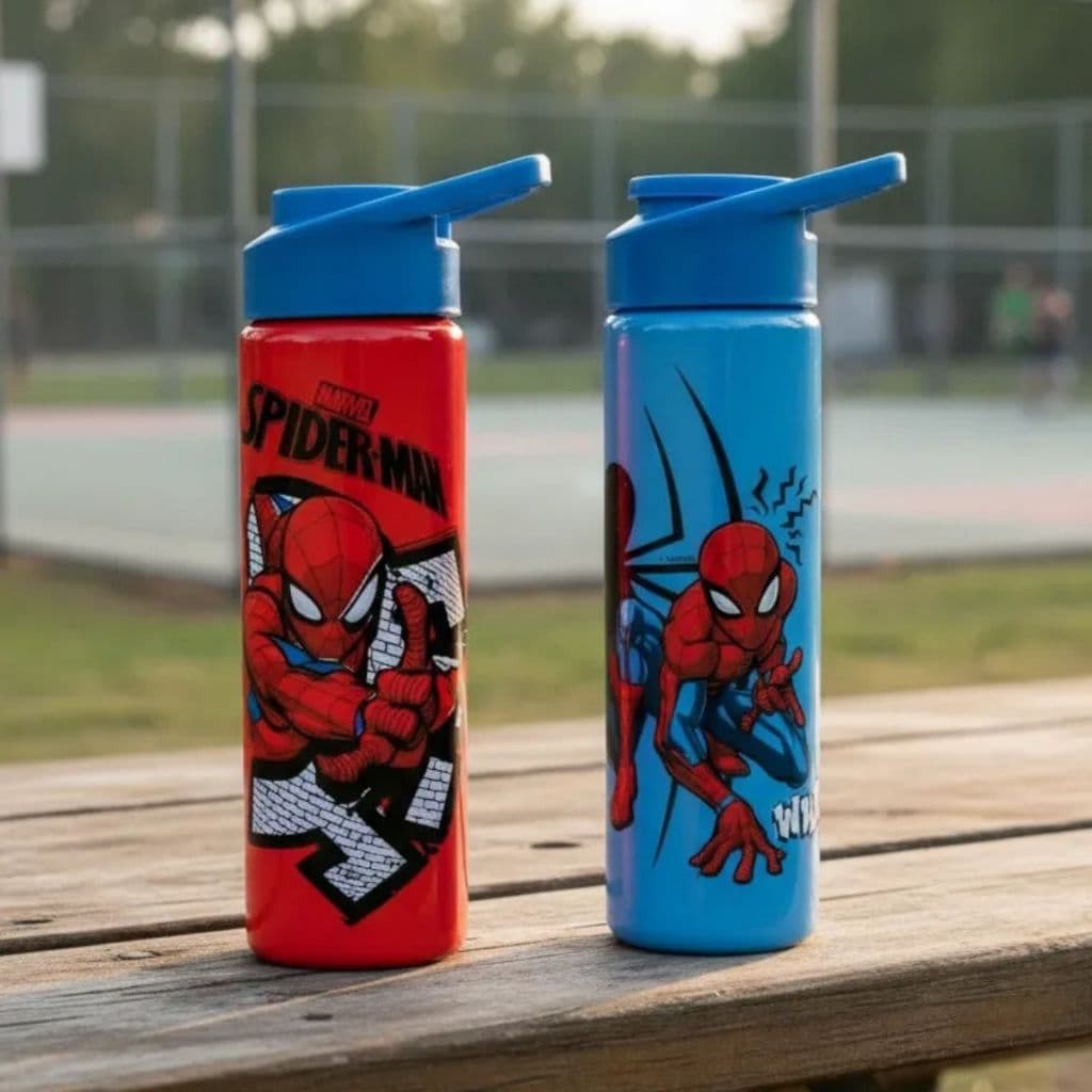 Garrafa Spiderman Squeeze Homem Aranha 700ml Garrafinha Plástica Infantil Volta as Aulas