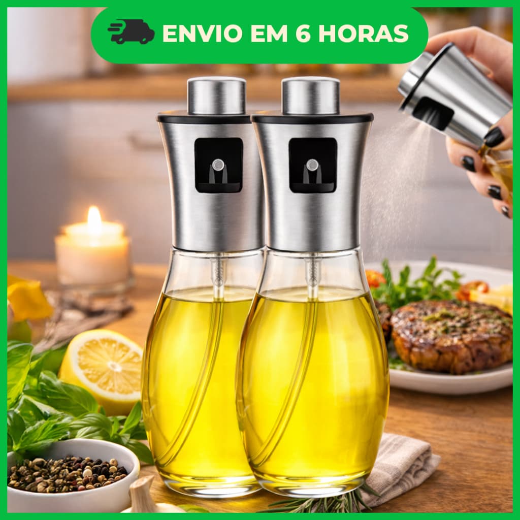 Spray Borrifador Azeite Galheteiro Vidro - Inox 200ml