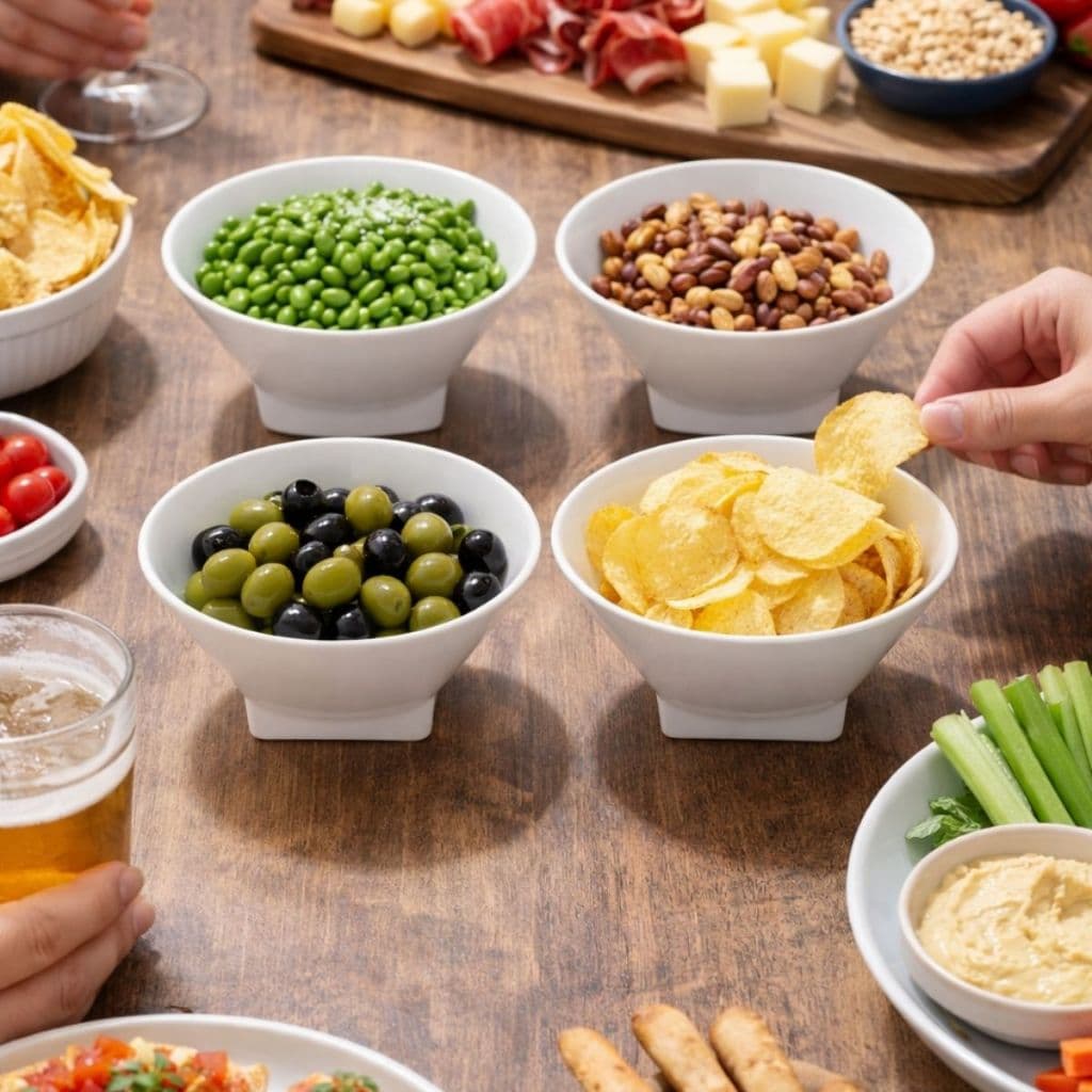 Kit 4 Tigelas Plástico 500ml Bowl Cumbuca Multiuso Petisqueira Cozinha Moderna Leve Resistente
