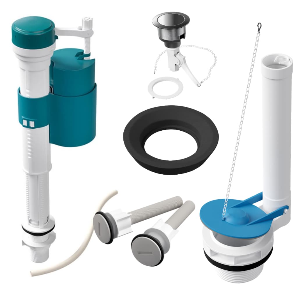 Kit Completo Mecanismo Universal Reparo Caixa Acoplada Acionamento Superior Descarga simples