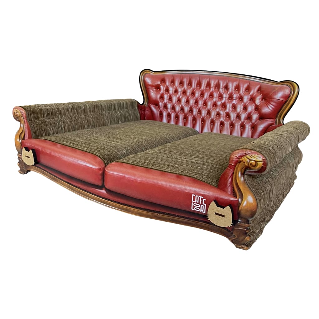Arranhador Sofa Vermelho Vintage Seu gato merece o melhor Arranhador e Cama