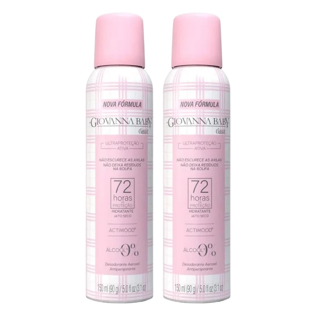 Kit C/2 Desodorante Giovanna Baby Classic Ultra Antiperspirante 72h