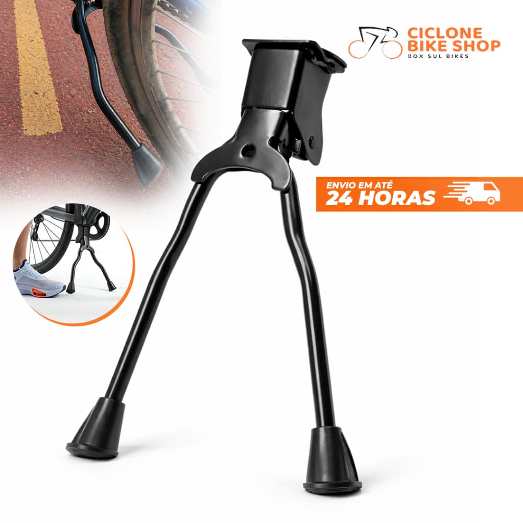 Descanso Central Tipo Cavalete Furo Central Para Bicicleta Bike 30cm De Altura
