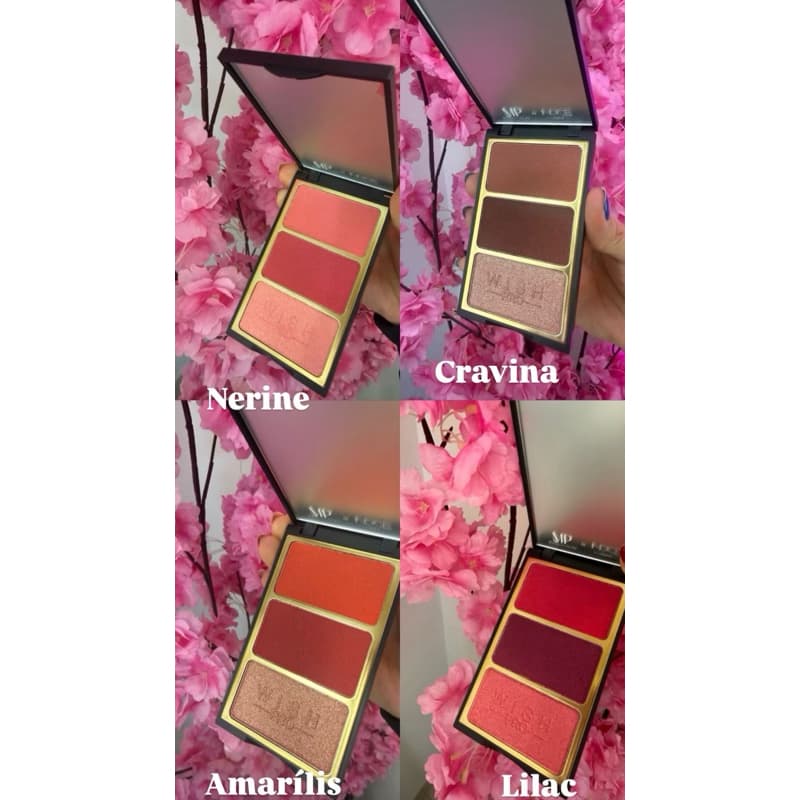 PALETA DE BLUSH WISH TRIO PALETTE MICHELLY PALMA Cravina