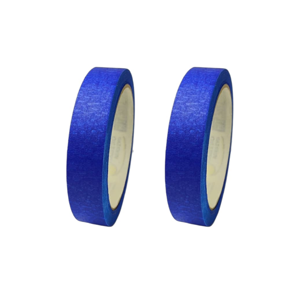 Fita Crepe Adesiva Fina 18mm X 30m Azul 2 Unidades