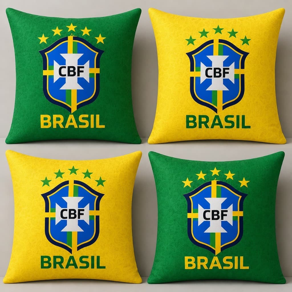 Kit 4 capas decorativas de almofadas COPA DO MUNDO 2026