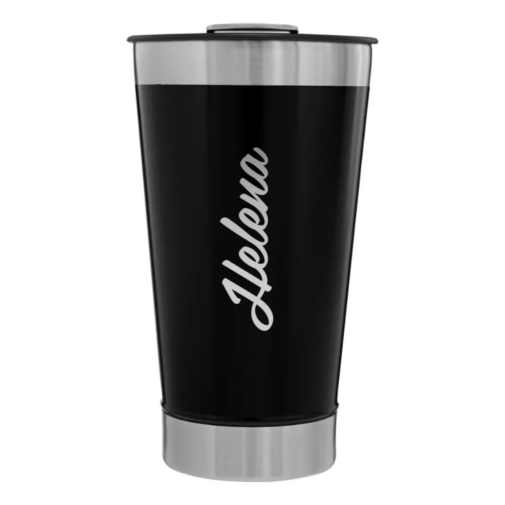 Copo Térmico Personalizado Com Nome De Inox Com Tampa 473 Ml