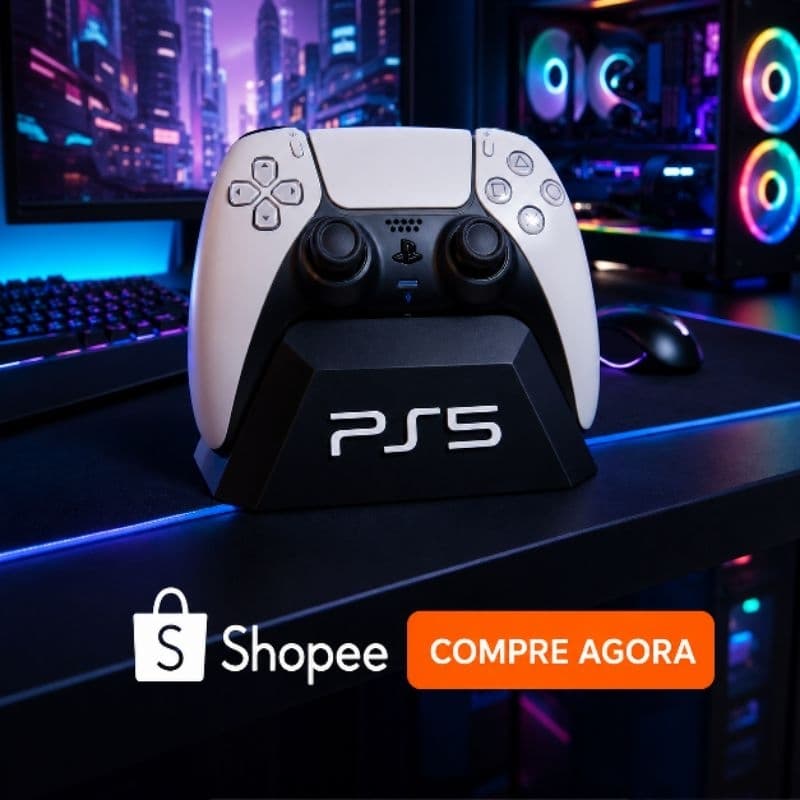 Suporte para Controle PS5 em Impressão 3D – Base Gamer para Controle PlayStation 5