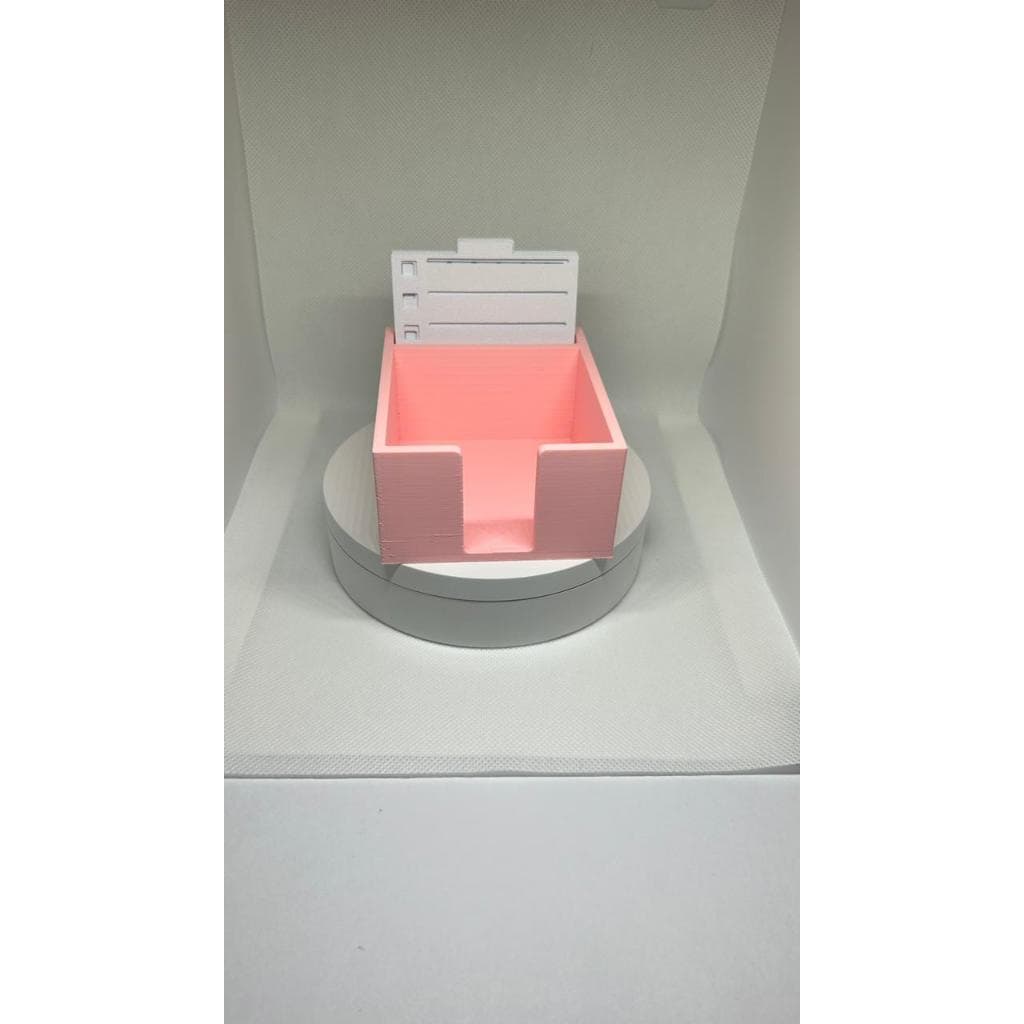 Porta Post-it com Régua e Checklist | Organizador de Mesa Prático para Anotações e Planejamento
