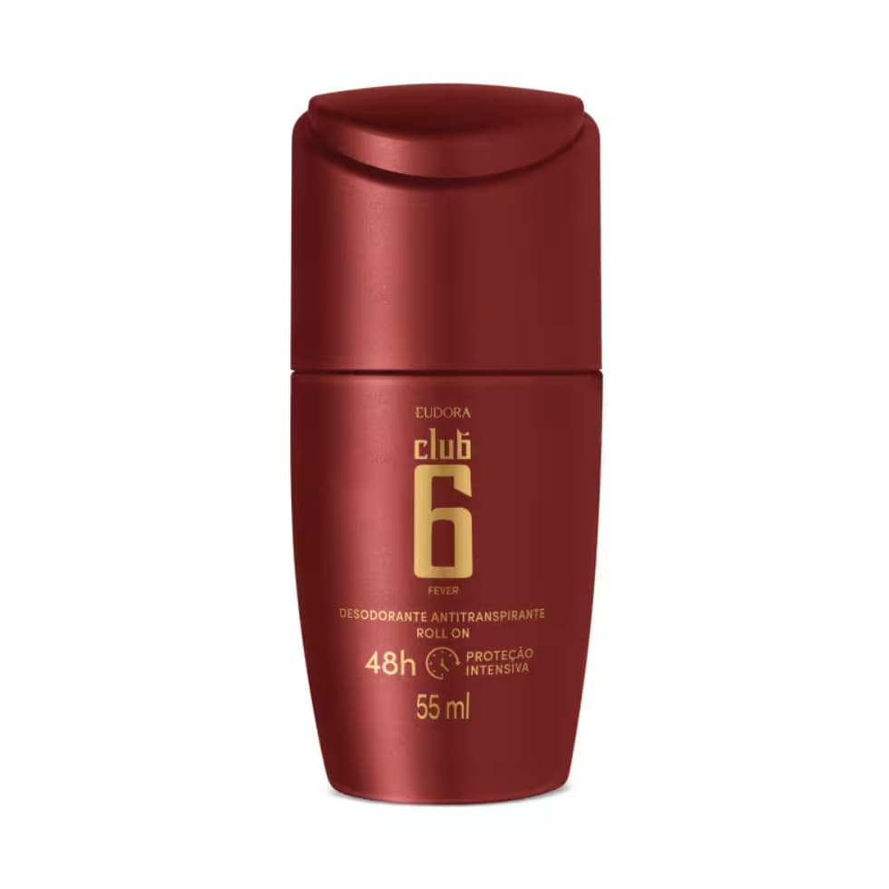 Desodorante Antitranspirante Roll On Club 6 Fever 55ml