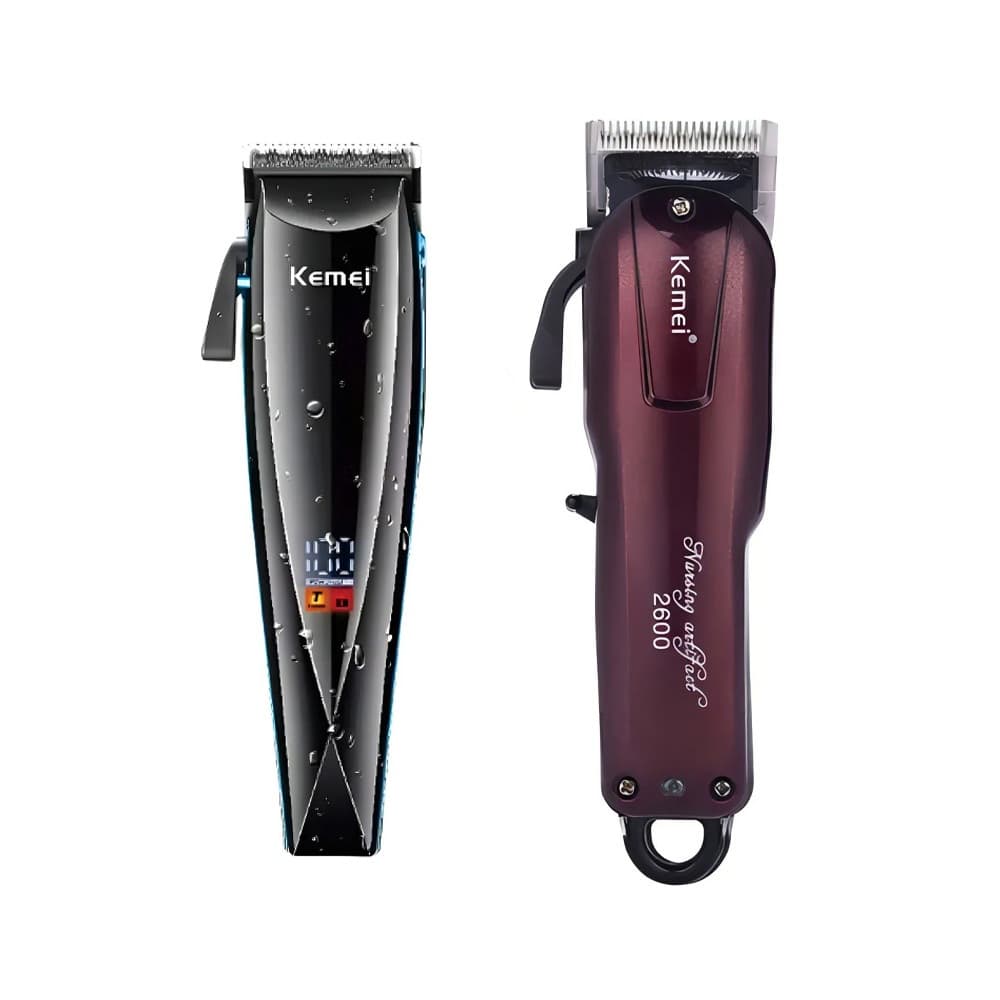 Kit Maquina Corte Cabelo Profissional Kemei Km-2600 Km-3212