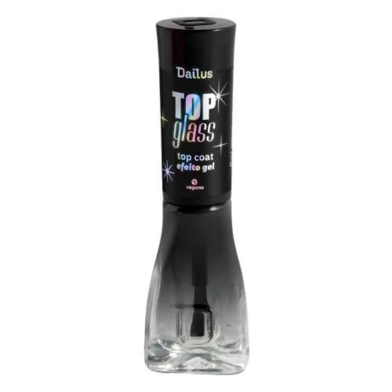 Top Glass Dailus - Top Coat Efeito Gel Sem Cabine 8ml Transparente