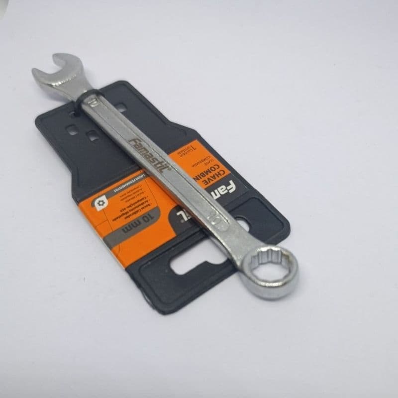 Chave Combinada 10mm Famastil Aço Carbono Boca E Estrela Profissional manutenção reparos