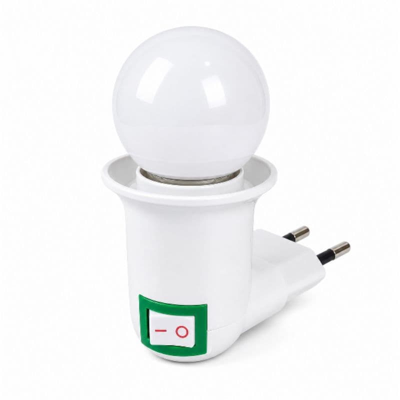 Abajur de Tomada C/ Lâmpada LED Bolinha