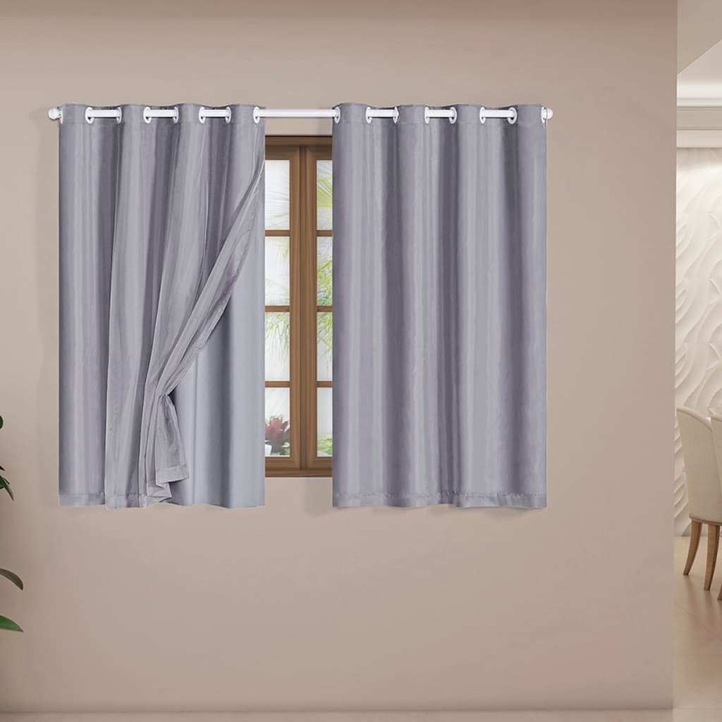 Cortina Blackout para Janela PVC COM VOIL LISO 100% Vedação Blecaute