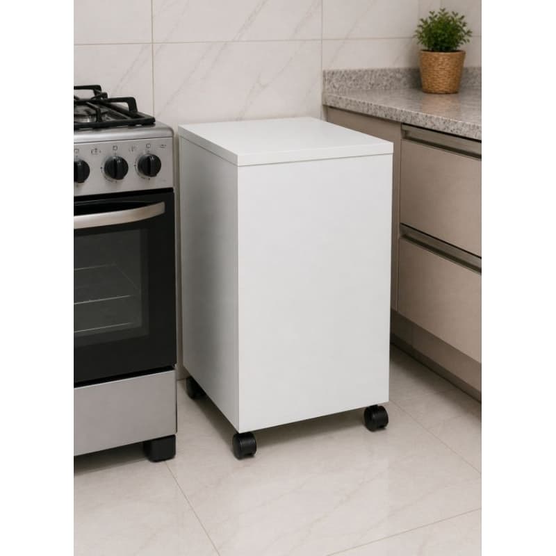 Suporte Botijão de Gás 13kg com Rodinhas 100% MDF  Organizador Cozinha Resistente