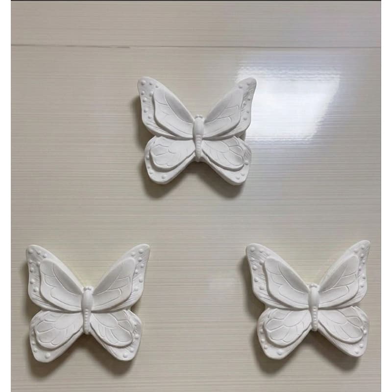 Borboletas gesso cru--3.peças---decoraçao--Painel--escritorio.