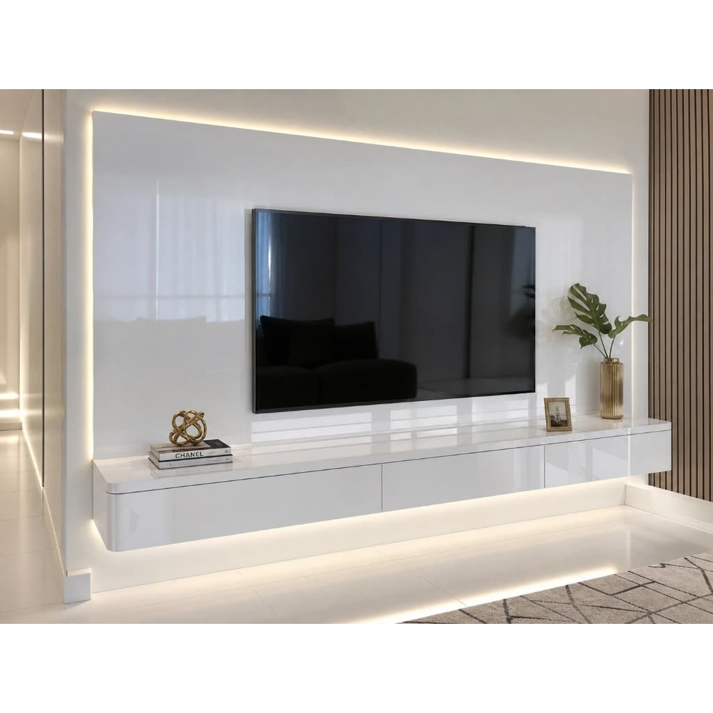 Papel de Parede Adesivo Branco Vinílico Premium – Autocolante para Encapar Móveis, Paredes e Decoração Moderna