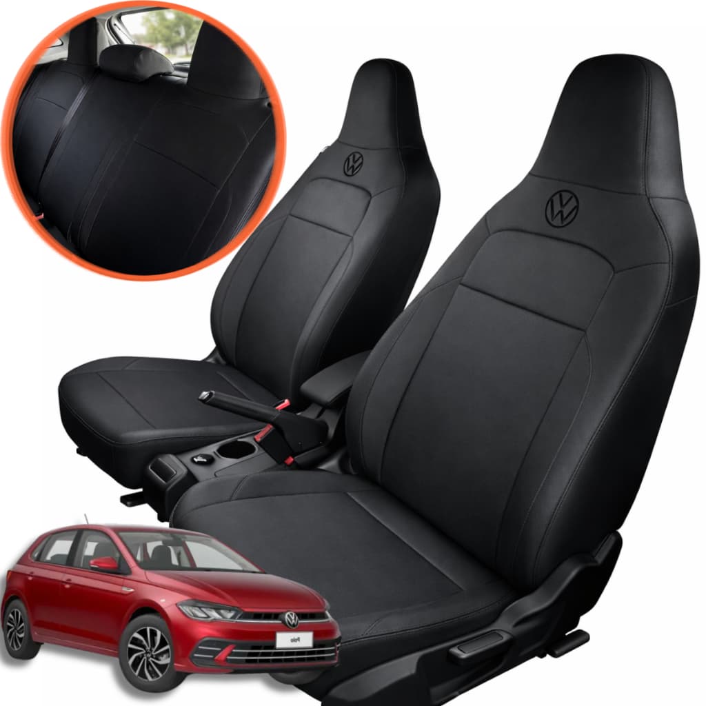 Capa Automotiva Bancos VW Polo Novo 2023 2024 2025 2026 Couro Premium