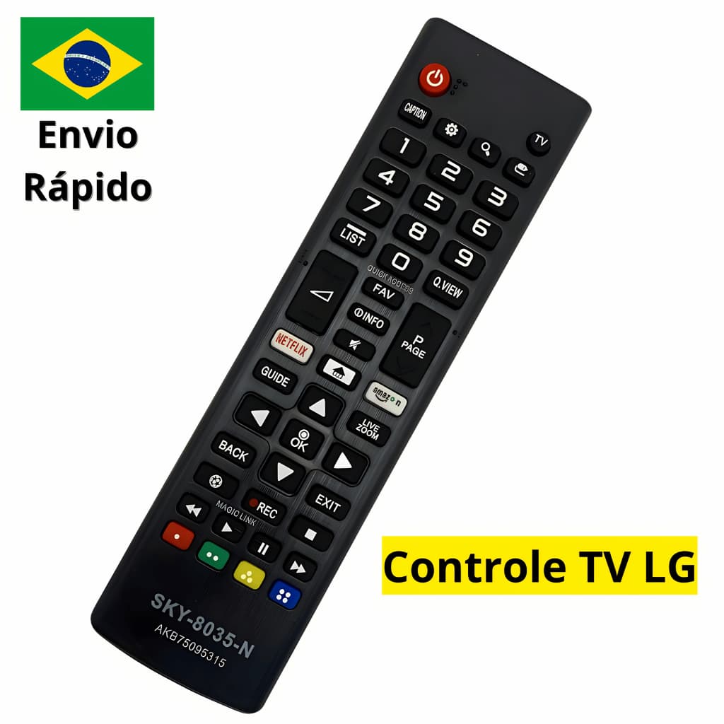Controle TV LG Smart Compatível 4K LED LCD OLED