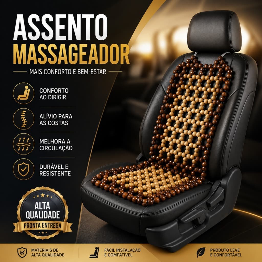 Encosto Massageador Banco De Carro Bola Esférica Massagem Ortopédica Para Assento Automotivo
