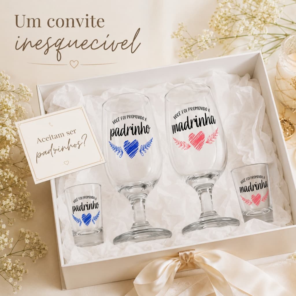 Kit Completo Para Padrinhos De Casamento E Batizado