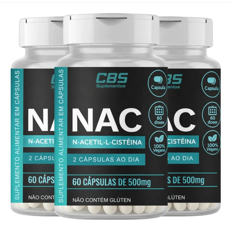 3x Nac Limpeza Profunda / Hepático 60 Caps