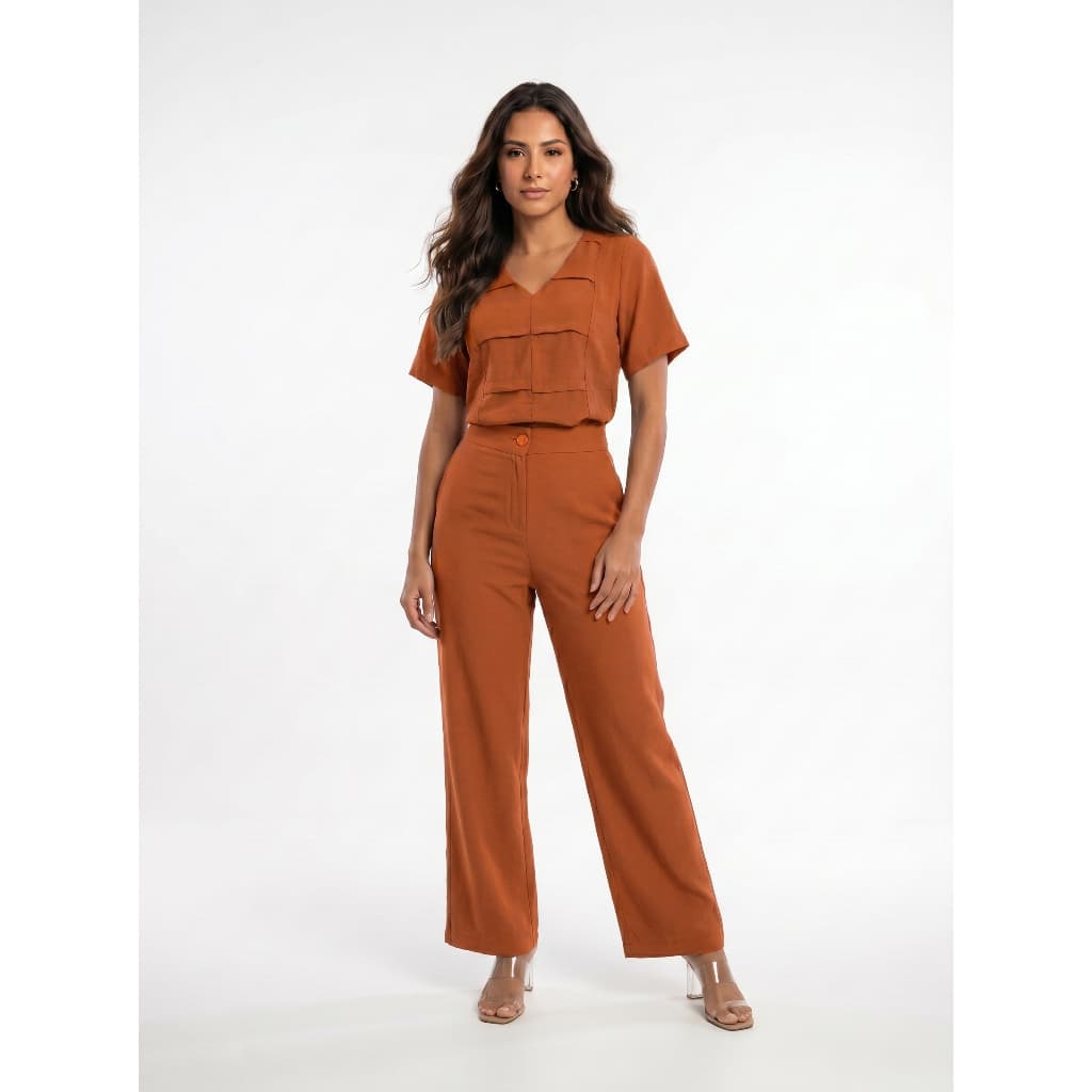 Conjunto Feminino Elegante Tecido Marant ALM4 - 263001