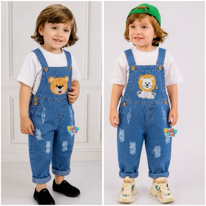 Jardineira Macacão Calça jeans infantil MASCULINO para menino