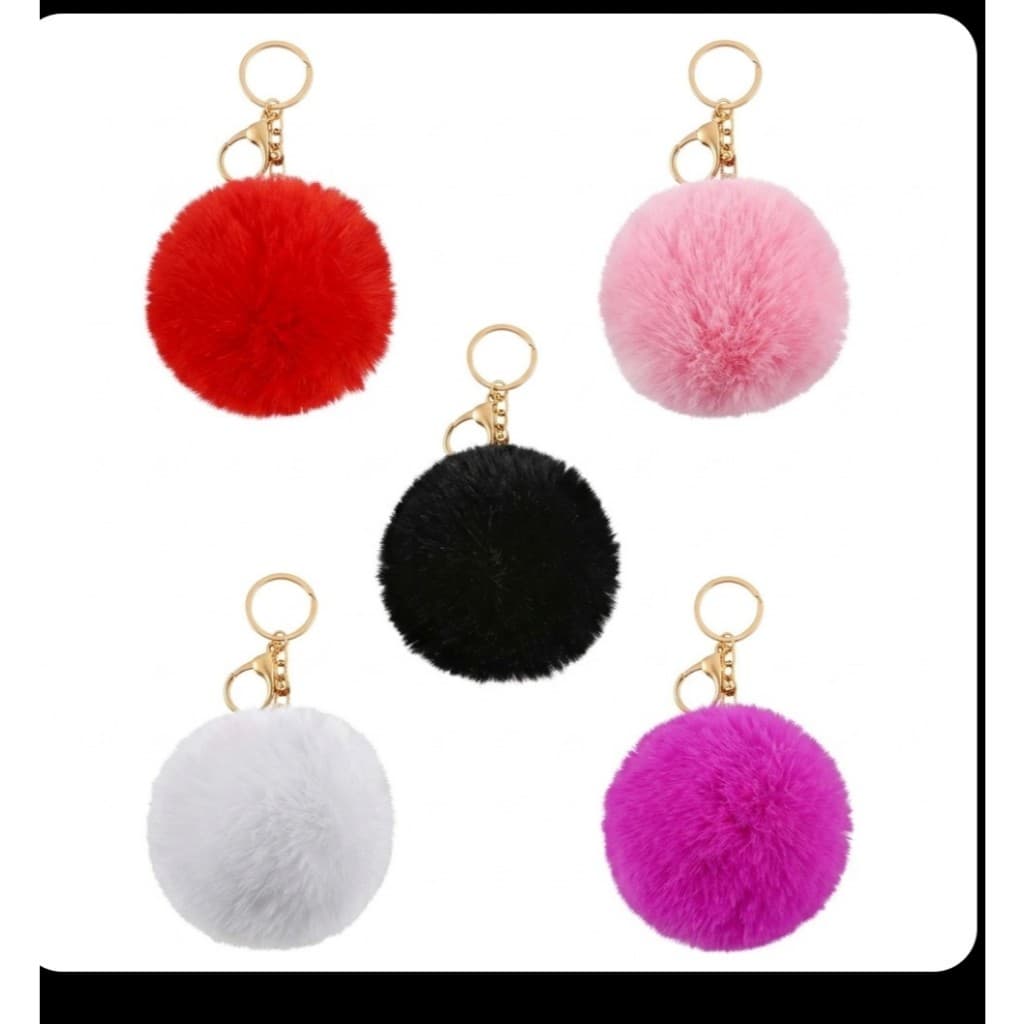 ✨ Chaveiro Pompom Fofo 💖 Chaveiro Pelúcia Aesthetic Bolsa Mochila Kawaii