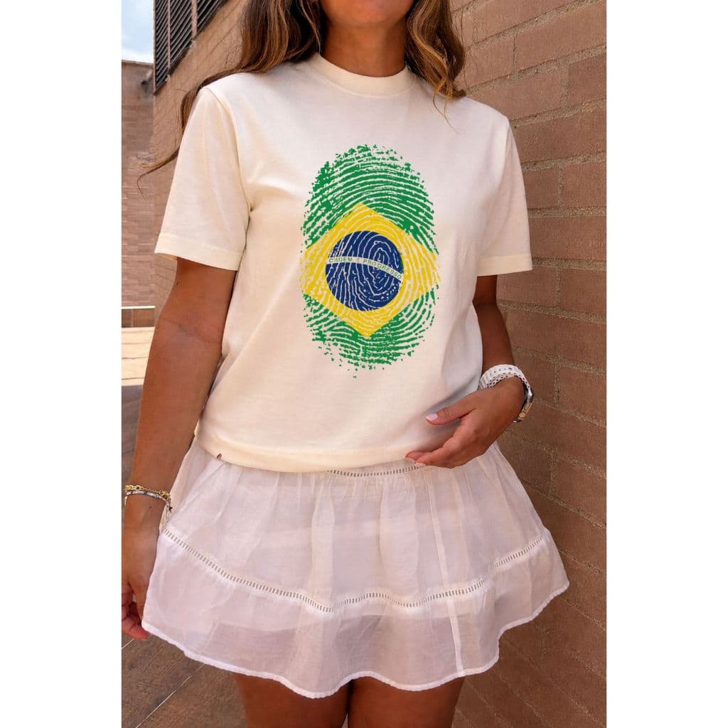 Camiseta Feminina Brasil Estampa Digital 🇧🇷 Politica 2026 | Moderna Casual