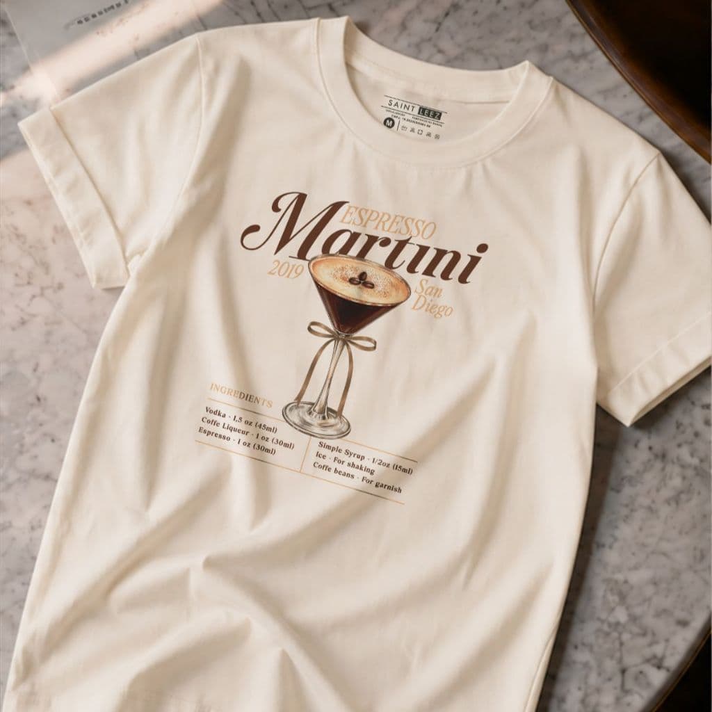 T-Shirt Feminina Estampa Taça Bebida Alta Definição 100% Algodão Premium Não Desbota Chique