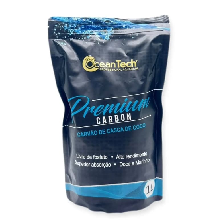 Carvão de Casca de Coco Ocean Tech Premium - Livre de Fosfato 1L