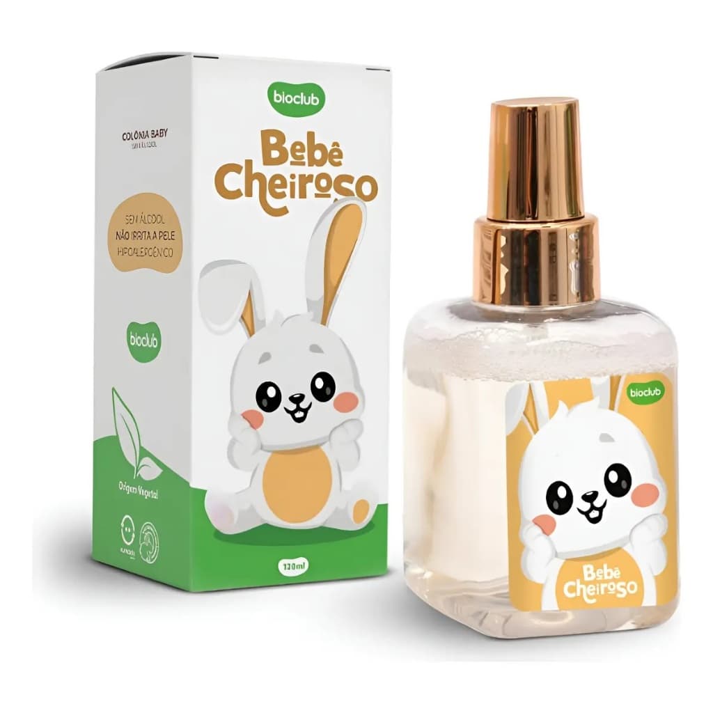 Perfume "Bebê Cheiroso" Colônia Infantil para o Corpo do Bebê Orgânico 120mlsem Álcool Bioclub