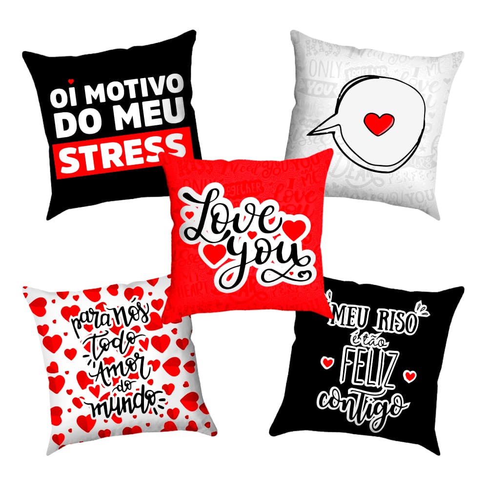 Almofadas 20x20 Estampa Dia Dos Namorados Romântico Casal - Quer Namorar Comigo? ENTREGA RÁPIDA!