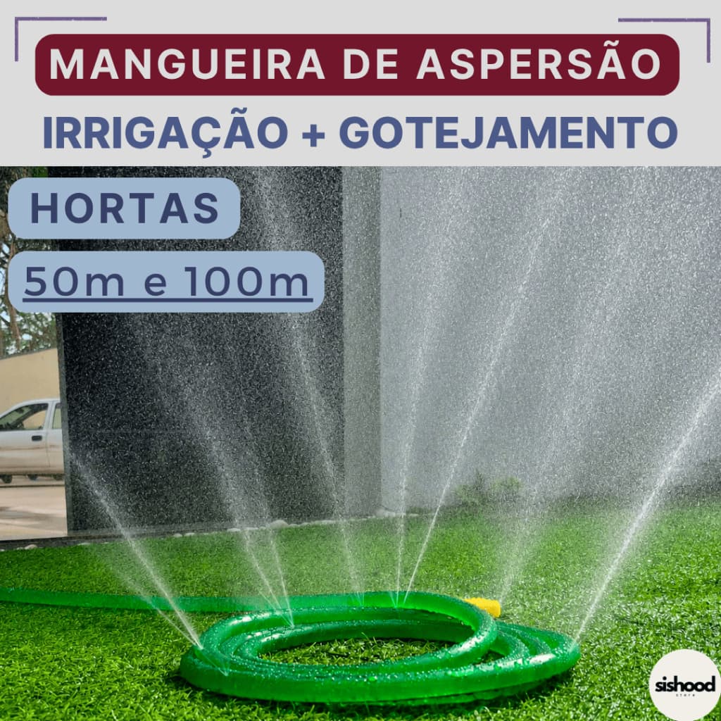Mangueira de Irrigação, Aspersão e Gotejamento para Regar hortas e plantações