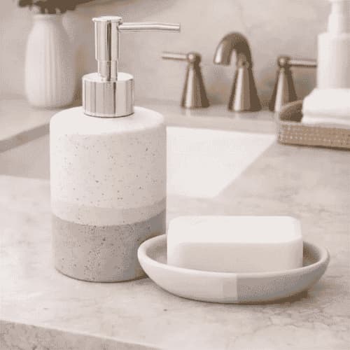 Conjunto 2 Peças para Banheiro de Cerâmica Degradê - Lyor