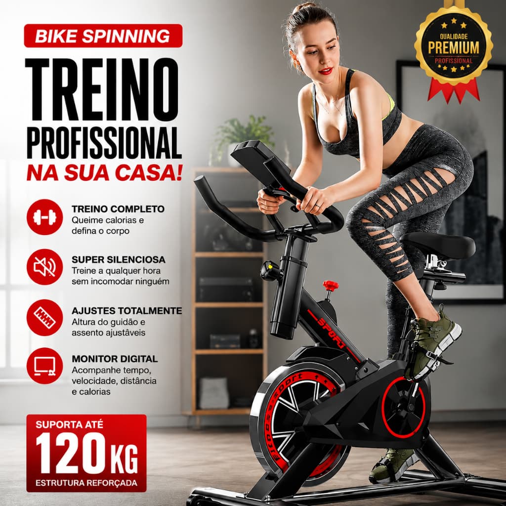 🚴‍♂️ BIKE SPINNING FITNESS PROFISSIONAL | QUEIME CALORIAS SEM SAIR DE CASA