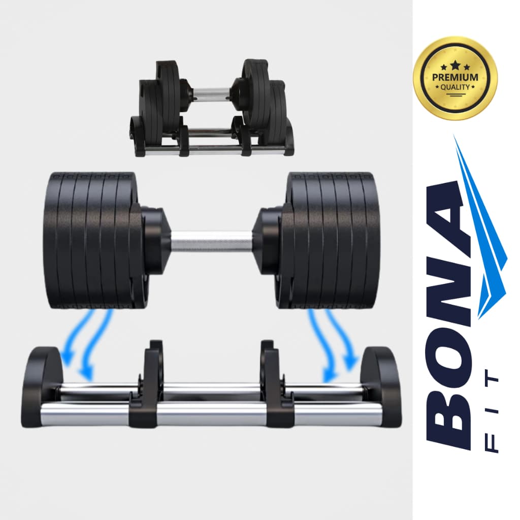 Dumbbell Ajustável Ahead Sports Seletor Automático 32kg - Trava de Segurança e Pegada Antiderrapante