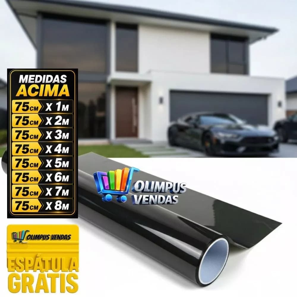 Película Insulfilm 75cm Fumê Anti Risco G5 G20 G35 Alta Proteção Solar
