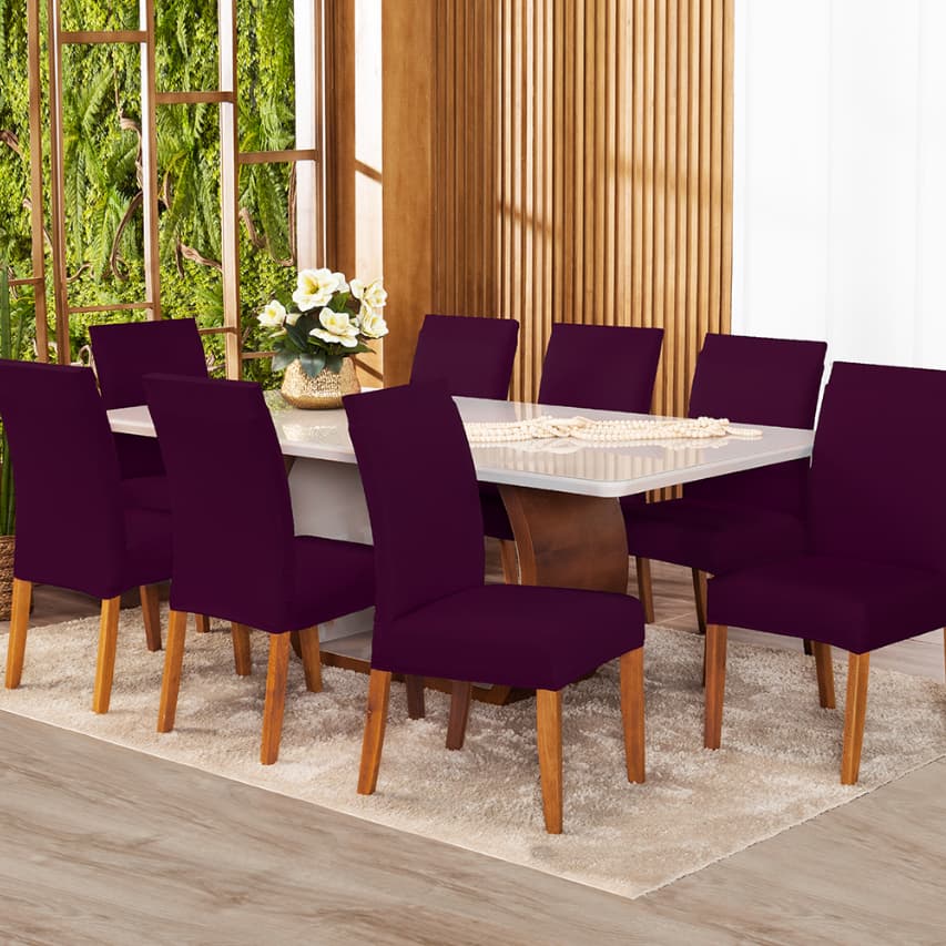 Capas para Cadeira Marsala Malha Gel Kit 6 Peças Fácil Instalação